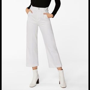 NWT J BRAND Joan High Rise WideLeg Crop OpticWhite
